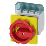 3LD2254-1TL53 (3LD22541TL53) АВАРИЙНЫЙ ГЛАВНЫЙ УПРАВЛЯЮЩИЙ ПЕРЕКЛЮЧАТЕЛЬ 4-ПОЛЮСНЫЙ IU=32, P/AC-23A AT 400V=11, 5KW, ДЛЯ ФРОНТАЛЬНОГО МОНТАЖА, МОНТАЖ ПОСР. ЦЕНТР. ОТВЕРСТИЯ ПОВОРОТНЫЙ ИСП. МЕХАНИЗМ КРАСН\ЖЕЛТ.