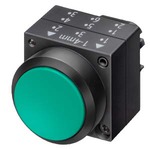 Купить 3SB3000-0AA81 (3SB30000AA81, 3SB3OOO-OAA81, 3SB3OOOOAA81) ИСПОЛНИТЕЛЬНЫЙ ЭЛЕМЕНТ КНОПКА ПЛОСКАЯ, ЗЕЛЕНАЯ, НАДПИСЬ I