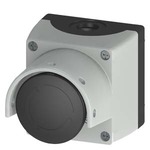 Купить 3SB3801-2EB30-0CC0 (3SB38012EB300CC0, 3SB38O1-2EB3O-OCCO, 3SB38O12EB3OOCCO) ENCLOSURE FOR COMMAND DEVICES, 22MM, ROUND, ENCLOSURE MATERIAL METAL, ENCLOSURE TOP PART GRAY, WITH PROTECTIVE COLLAR, FOR 5 PADLOCKS, 1 COMMAND POSITION, A=MUSHROOM PUSHBUTTON, BLACK, 60MM, ROTATE-TO- UNLATCH,2NC, SPRING-LOADED TERMINAL, FLOOR MOUNTING, 1 X M20 EACH TOP AND BOTTOM