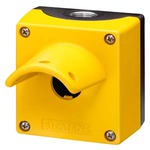 Купить 3SB3801-2EC3 (3SB38012EC3, 3SB38O1-2EC3, 3SB38O12EC3) КОРПУС ДЛЯ КОПОК И ИНДИКАТОРОВ 22 ММ MET. ИСП. 1 ТОЧКА УПРАВЛЕНИЯ ЖЕЛТАЯ ВЕРХНЯЯ ЧАСТЬ С ЗАЩИТНЫМ КОЗЫРЬКОМ FOR 3 PADLOCKS FOR EMERG.-STOP40MM W.KEY- OPER.SW., BKS, CES OR O. W.R.