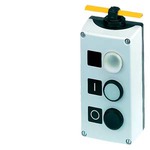 Купить 3SF5813-0DC00 (3SF58130DC00, 3SF5813-ODCOO, 3SF5813ODCOO) AS-INTERFACE ENCLOSURE FOR COMMAND DEVICES, 22MM, ROUND, ENCLOSURE MATERIAL PLASTIC, GRAY ENCLOSURE TOP PART, 3 COMMAND POINTS, C=CLEAR INDICATOR LIGHT, LED 24V, LABEL WITHOUT INSCRIPTION, B=WHITE PUSHBUTTON, 1NO, LABEL: I, A=BLACK PUSHBUTTON, 1NO, LABEL: O, CABLE ENTRY FOR SHAPED CABLE ON TOP