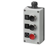 Купить 3SF5813-2DB00 (3SF58132DB00, 3SF5813-2DBOO, 3SF58132DBOO) AS-INTERFACE ENCLOSURE FOR CONTROL DEVICES, 22MM, ROUND, ENCLOSURE MATERIAL METAL, ENCLOSURE UPPER PART GREY, 3 COMMAND POINTS, C=PUSHBUTTON BLACK, 1NO, LABEL II, B=PUSHBUTTON BLACK, 1NO, LABEL I, A=PUSHBUTTON RED, 1NO, LABEL O, CABLE GLAND TOP