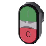 3SU1001-3AB42-0AK0 (3SU10013AB420AK0, 3SU1OO1-3AB42-OAKO, 3SU1OO13AB42OAKO) АКТУАТОР ДВОЙНОЙ КНОПКИ С ВОЗМОЖНОСТЬЮ ПОДСВЕТКИ, 22MM, КРУГЛ., ПЛАСТИК, КНОПКА ЗЕЛЁНАЯ: I, КНОПКА КРАСНАЯ: O, FLAT BUTTONS