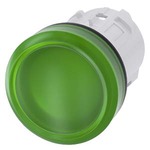3SU1001-6AA40-0AA0 (3SU10016AA400AA0, 3SU1OO1-6AA4O-OAAO, 3SU1OO16AA4OOAAO) ЭЛЕМЕНТ СВЕТОВОГО ИНДИКАТОРА С ЗЕЛЁНЫМ РАССЕИВАТЕЛЕМ, 22MM, КРУГЛ., ПЛАСТИК, РАССЕИВАТЕЛЬ МАТОВЫЙ