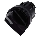 3SU1002-2BF10-0AA0 (3SU10022BF100AA0, 3SU1OO2-2BF1O-OAAO, 3SU1OO22BF1OOAAO) SELECTOR SWITCH, CAN BE ILLUM., 22MM, ROUND, PLASTIC, BLACK, SHORT SELECTOR SWITCH, 2 SWITCH POSITIONS O-I, LATCHING, ACTUATING ANGLE 90 DEG., 10:30H/13:30H