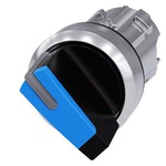 Купить 3SU1052-2BF50-0AA0 (3SU10522BF500AA0, 3SU1O52-2BF5O-OAAO, 3SU1O522BF5OOAAO) SELECTOR SWITCH, CAN BE ILLUM., 22MM, ROUND, METAL, SHINY, BLUE, SHORT SELECTOR SWITCH, 2 SWITCH POSITIONS O-I, LATCHING, ACTUATING ANGLE 90 DEG., 10:30H/13:30H