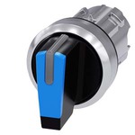 Купить 3SU1052-2BM50-0AA0 (3SU10522BM500AA0, 3SU1O52-2BM5O-OAAO, 3SU1O522BM5OOAAO) АКТУАТОР ПОВОРОТНОГО ПЕРЕКЛЮЧАТЕЛЯ С ВОЗМОЖНОСТЬЮ ПОДСВЕТКИ, 22MM, КРУГЛ., ГЛЯНЦЕВЫЙ МЕТАЛЛ, РУКОЯТКА КОРОТКАЯ ЧЁРНАЯ С СИНЕЙ ВСТАВКОЙ, 3 КОММУТАЦИОННЫХ ПОЛОЖЕНИЯ: I>O<II, БЕЗ ФИКСАЦИИ, УГОЛ ПОВОРОТА РУКОЯТКИ 2X45 ГРАД.: 10:30Ч. /12Ч./13:30Ч.