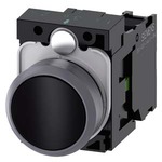 Купить 3SU1130-0AB10-1BA0 (3SU11300AB101BA0, 3SU113O-OAB1O-1BAO, 3SU113OOAB1O1BAO) КНОПКА, 22MM, КРУГЛАЯ, ПЛАСТИК С МЕТАЛЛИЧЕСКИМ ФРОНТАЛЬНЫМ КОЛЬЦОМ, ЧЁРНАЯ, ПЛОСКАЯ КНОПКА, КОНТАКТЫ МГНОВЕННОГО ДЕЙСТВИЯ, С ДЕРЖАТЕЛЕМ, 1NO, ВИНТОВЫЕ КЛЕММЫ