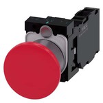 Купить 3SU1130-1BA20-1FA0-ZY11 (3SU11301BA201FA0ZY11, 3SU113O-1BA2O-1FAO-ZY11, 3SU113O1BA2O1FAOZY11) ГРИБОВИДНАЯ КНОПКА, 22MM, КРУГЛАЯ, ПЛАСТИК С МЕТАЛЛИЧЕСКИМ ФРОНТАЛЬНЫМ КОЛЬЦОМ, КРАСНАЯ, 40MM, С ФИКСАЦИЕЙ, ДЕБЛОКИРОВКА ВЫТЯГИВАНИЕМ, С ДЕРЖАТЕЛЕМ, 1NO+1NC, ВИНТОВЫЕ КЛЕММЫ, С ГРАВИРОВКОЙ ЛАЗЕРОМ, UPPER CASE