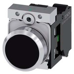 Купить 3SU1150-0AB10-3BA0-ZY13 (3SU11500AB103BA0ZY13, 3SU115O-OAB1O-3BAO-ZY13, 3SU115OOAB1O3BAOZY13) КНОПКА, 22MM, КРУГЛАЯ, МЕТАЛЛИЧЕСКАЯ ГЛЯНЦЕВАЯ, ЧЁРНАЯ, ПЛОСКАЯ КНОПКА, КОНТАКТЫ МГНОВЕННОГО ДЕЙСТВИЯ, С ДЕРЖАТЕЛЕМ, 1NO,  ПРУЖИННЫЕ КЛЕММЫ, С ГРАВИРОВКОЙ ЛАЗЕРОМ, SYMBOL NUMBER ACC. TO, ISO7000 OR IEC60417