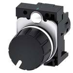 3SU1200-2PW10-1AA0 (3SU12002PW101AA0, 3SU12OO-2PW1O-1AAO, 3SU12OO2PW1O1AAO) ПОТЕНЦИОМЕТР КОМПАКТНЫЙ, 22MM, КРУГЛ., ПЛАСТИК, ЧЁРНЫЙ, 2,2КОМ, С ДЕРЖАТЕЛЕМ, ВИНТОВЫЕ КЛЕММЫ