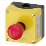 Купить 3SU1801-0NA00-2AA2 (3SU18010NA002AA2, 3SU18O1-ONAOO-2AA2, 3SU18O1ONAOO2AA2) ПОСТ УПРАВЛЕНИЯ, 22MM, С КРУГЛЫМ ВЫРЕЗОМ, МАТЕРИАЛ КОРПУСА - ПЛАСТИК, КРЫШКА КОРПУСА - ЖЁЛТАЯ, 1 ТОЧКА УПРАВЛЕНИЯ, ПЛАСТИК, ТОЧКА УПРАВЛЕНИЯ - ПО ЦЕНТРУ, A=АВАРИЙНАЯ ГРИБОВИДНАЯ КНОКА, КРАСНАЯ, 40MM, ДЕБЛОКИРОВКА ПОВОРОТОМ, 1НЗ, ВИНТОВЫЕ КЛЕММЫ, МОНТАЖ КОНТАКТНЫХ МОДУЛЕЙ - НА ОСНОВАНИИ КОРПУСА,