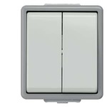 Купить 5TA4705 (5TA47O5) DELTA FLACHE ВЫКЛЮЧАТЕЛЬ 10А 250В НАВЕСНОГО МОНТАЖА IP44 С ЗАЩИТОЙ ОТ БРЫЗГ  2 КЛАВИШИ