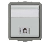 Купить 5TA4726 DELTA FLACHE ВЫКЛЮЧАТЕЛЬ 10А 250В НАВЕСНОГО МОНТАЖА IP44 С ЗАЩИТОЙ ОТ БРЫЗГ  С КОНТРОЛЬНОЙ ЛАМПОЙ И ПАНЕЛЬЮ ДЛЯ НАДПИСИ 1 КЛАВИША ДЛЯ ВКЛ/ВЫКЛ ИЗ 2-Х МЕСТ (В КОМПЛ. 2 ОКНА ПРОЗРАЧНОЕ И С СИМВОЛОМ)