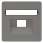 Купить 5TG1228 DELTA I-SYSTEM  ЧЕРНЫЙ МЕТАЛЛИК КРЫШКА СИСТЕМНОЙ РОЗЕТКИ CAT.3+5/ BTR CAT.6 55X55MM С ПОЛЕМ ДЛЯ ПОМЕТОК