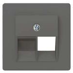 Купить 5TG1230 (5TG123O) DELTA I-SYSTEM ЧЕРНЫЙ МЕТАЛЛИК КРЫШКА СИСТЕМНОЙ РОЗЕТКИ 1X8-ПОЛЮС. 55X55MM