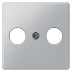 Купить 5TG1253 DELTA I-SYSTEM  АЛЮМИНЕВЫЙ МЕТАЛЛИК КРЫШКА РОЗЕТКИ ДЛЯ RF/TV/SAT 55X55MM 2 ОТВЕРСТИЯ