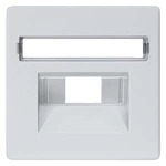 Купить 5TG1258 DELTA I-SYSTEM  АЛЮМИНЕВЫЙ МЕТАЛЛИК КРЫШКА СИСТЕМНОЙ РОЗЕТКИ CAT.3+5/ BTR CAT.6 55X55MM С ПОЛЕМ ДЛЯ ПОМЕТОК