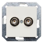 Купить 5TG2068 (5TG2O68) DELTA I-SYSTEM ТИТАНОВО-БЕЛЫЙ BNC-РАЗЪЕМ 2-МЕСТНЫЙ 75ОМ С КРЫШКОЙ