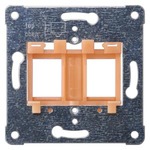 Купить 5TG2082 (5TG2O82) ОПОРНАЯ ПАНЕЛЬ ОРАНЖЕВАЯ ДЛЯ УСТАНОВКИ 2 JACK/PLUG РАЗЪЕМОВ