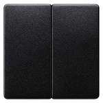 5TG6225 DELTA I-SYSTEM ЧЕРНЫЙ МЕТАЛЛИК ВЫКЛЮЧАТЕЛЬ 2 КЛАВИШИ С НУЛЕВЫМ ПРОВОДНИКОМ 55X55MM