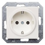5UB1511 DELTA I-SYSTEM ТИТАНОВО-БЕЛЫЙ РОЗЕТКА SCHUKO 10A DC/16A AC 250В  C ЗАЩИТНЫМ КОНТАКТОМ С БЕЗРЕЗЬБОВЫМИ КОНТАКТНЫМИ ЗАЖИМАМИЭЛ.-МЕХ.ЧАСТЬ