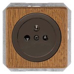 Купить 5UB1648 DELTA NATUR ТЕМНЫЙ ДУБ РОЗЕТКА SCHUKO 16A AC 250В  C ЗАЩИТНЫМ КОНТАКТОМ  C БЕЗРЕЗЬБОВЫМИ КОНТАКТНЫМИ ЗАЖИМАМИ ЭЛ.-МЕХ. ЧАСТЬ