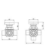 7MB1943-2BA30 (7MB19432BA30, 7MB1943-2BA3O, 7MB19432BA3O) 3-WAY-MULTIWAY BALL VALVE MADE OF PVDF WITH MOUNTING BRACKET, GAS CONNECTION G1/4