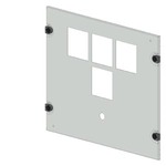 Купить 8PQ2040-8BA03 (8PQ20408BA03, 8PQ2O4O-8BAO3, 8PQ2O4O8BAO3) Крышка с вырезами: 4 измерителя, 1 выключатель 96X96/H400/W800